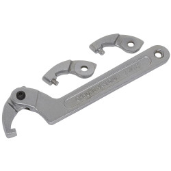 Sealey SMC2M Adjustable C Spanner - Hook &amp; Pin Wrench Set 4pc 32-76mm