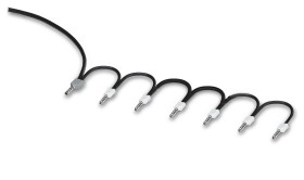 Łącznik do zworek, Męski, Czarny, typ: Most pętli, 50-pinowe raster: 90mm