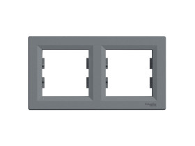 ASFORA Ramka 2 podwójna pozioma stal EPH5800262 SCHNEIDER ELECTRIC
