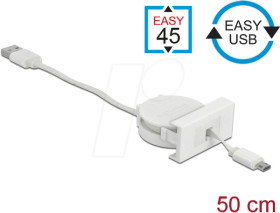 81319 Easy 45 module USB 2.0 pull-out cable USB Type-a to USB Micro B.