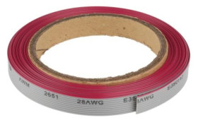 Kabel taśmowy Nieekranowany, AWG: 28, 10-żyłowy, raster: 1.27mm, 5m, -20→ +105 C