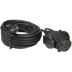 AS Schwabe 60517 Extension Cable 16A Black 10m Phase Inverter Heavy Duty