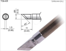 T39-KR Aktiv-Lötspitze T39-KR, 5,0 mm, messer