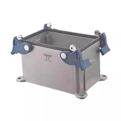 Przyłącze metalowe, puste, 48 pin, 16 A, boczne przył. (montaż pow.), ręczne zamknięcia z rolką - plastikowe T0-EBM48GD14