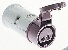 Złącze przemysłowe - zasilające 16A Gniazdo 20 → 25 V. 3P Męski MENNEKES Fioletowy Montaż na kablu IP44