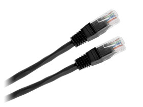 Patchcord kabel UTP 8c wtyk-wtyk 0,5m CCA czarny