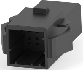 Plug housing, 8 pole, pitch 2.5 mm, straight, black, 1-1318114-4