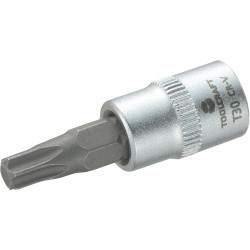 Toolcraft 1/4&quot; Drive Socket With T-Profile Bit T30