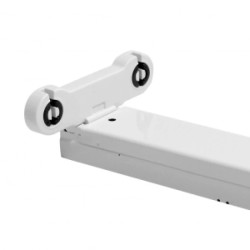 Oprawa dla 2szt.TUB LED T8, 60cm, AC-230V, zasil.jednostronne,biała 4451011