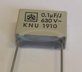 100nF 630V 5% R=15mm kondensator polipropylenowy KNU1910 ISKRA