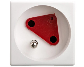 Simon Connect Gniazdo K45 pojedyncze DATA z/u 16A IP20 z kluczem uprawniającym, szybkozłącza, czysta biel KS22/9