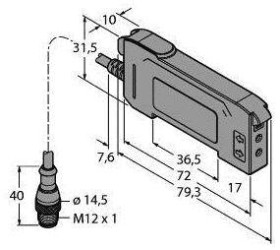Czujnik światłowodowy Turck DF-G2-PC-Q5 3087569 1 szt.
