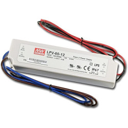 Zasilacz imp. 12V 5,0A IP67 60W LPV-60-12 MEAN WELL