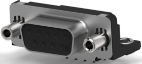 D-Sub socket, 9 pole, standard, equipped, angled, solder pin, 5745781-6