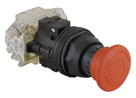 Przycisk zatrzymania awaryjnego 2NO + 2NC średnica wycięcia 30mm, montaż panelowy Schneider Electric