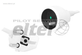 Przedł. sieciowy 5,0m 10A biały wt/gn