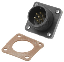 Złącze 7-pinowe Hirschmann Męski Montaż na panelu MIL-DTL-5015 rozmiar 14