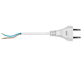 Przewód przyłączeniowy H03VVH2-F 2x0,5 2m biały S12252