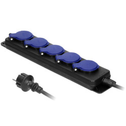 Przedłużacz 5 Gniazd IP44 3m Kabel guma 3x1,5mm ORNO