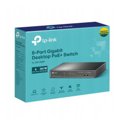 Switch 8-portowy (4xPOE 100/1000M + 4 porty Gigabit) TP-LINK / TL-SG1008P