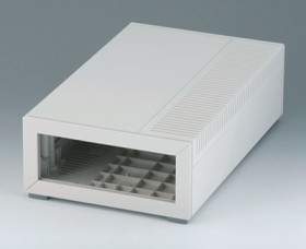 ABS enclosure, (L x W x H) 130 x 245 x 74 mm, gray white (RAL 9002), IP40, B2212007