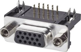 Gniazdo montażowe D-Sub Ansmann A-HDF 15 A-KG/T, kątowe, 15-pin