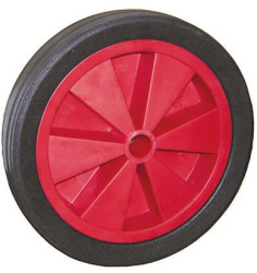 Kółko do wózka, Lite, Guma, obc.: 125kg, śred.: 260mm, szer.: 95mm