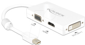 62630 miniDP 1.1&gt;1x VGA+1x HDMI+1x DVI 24+1 white