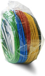 PVC-stranded wires kit, 5 colors á 5 meter, LiYv, 0.5 mm², 16 x 0.2 mm, outer Ø 1.8 mm, BYB-5-92F538