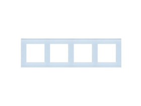 SIMON 55 Ramka 4 poczwórna Nature szkło mrożone błękitne TRN4/180 KONTAKT SIMON