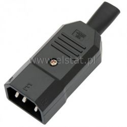 AC 3 PIN Wtyk komputerowy męski na kabel; śrubki