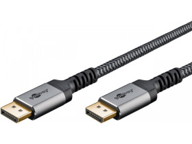 Kabel DisplayPort, DP 1.4, 1 m, Sharkskin Grey Wtyk DisplayPort...