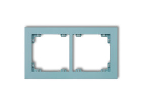 DECO Ramka 2 podwójna uniwersalna z tworzywa DECO Pastel Matt lazurowy 48DR-2 KARLIK
