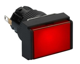 Wskażnik świetlny prostokątny O16 IP65-czerw. zintegr. LED, 24 V, złącze XB6EDV4BP