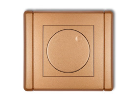 FLEXI Elektroniczny regulator oświetlenia przyciskowo-obrotowy złoty metalik 8FRO-1 KARLIK