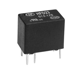 Przekaźnik sygnału, 24V dc, 2 A, DPDT, 1-polowy, montaż PCB, Hongfa Europe GMBH HFD23