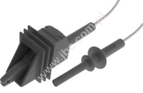 5600/5500-HT-150-SW Przewód bezpieczny w.n. 5kV, dł. 1,5m, wtyk 4mm + krokodylek, czarny, ELECTRO-PJP, 56005500HT150SW