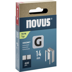 Novus 042-0799 Flat Crown Type 11 Clips 600 pieces, 14x10.6mm For Films
