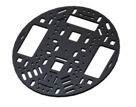 Podwozie do robota 128mm - zgodne z RRC04A - czarne