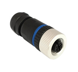 Złącze wielostykowe przemysłowe 4-pinowe M12 Montaż na kablu Gniazdo Bulgin