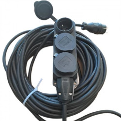 Kabel przedłużacz IP44 20m 3x230V OW 3x2,5