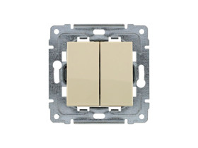 DANTE Łącznik świecznikowy z klawiszem bez ramki krem 450315 KOS