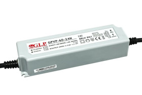 GPVP-60-24N Zasilacz do LED 60W 24V 2.5A, filtr PFC IP67 podwójna izolacja przewodów