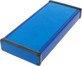 Aluminum enclosure, (L x W x H) 220 x 103 x 31 mm, blue, IP54, 1455L2201BU
