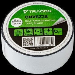Taśma izolacyjna samowulkanizująca -40st C szeroka 10m czarna Tracon