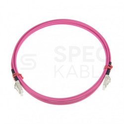 Patchcord światłowodowy FO MM LC/UPC-LC/UPC duplex 50/125 OM4 2.8mm LSZH erikaviolet 3m PFOT