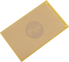 Circuit board, 100 x 160 mm, pitch 2.54 mm, single sided, FR1 hard paper, Cu 35 µm, BYB-3-11H6018