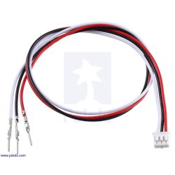 3-Pin Female JST PH-Style Cable (30 cm) with Male Pins for 0.1&quot; Housings
