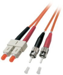 Duplex-jumper, SC to ST, 0.5 m, OM2, multimode 50/125 µm, O6353.0,5