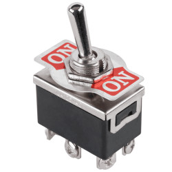 Przełącznik dźwigniowy dwupozycyjny dwukanałowy (DPDT 6P)